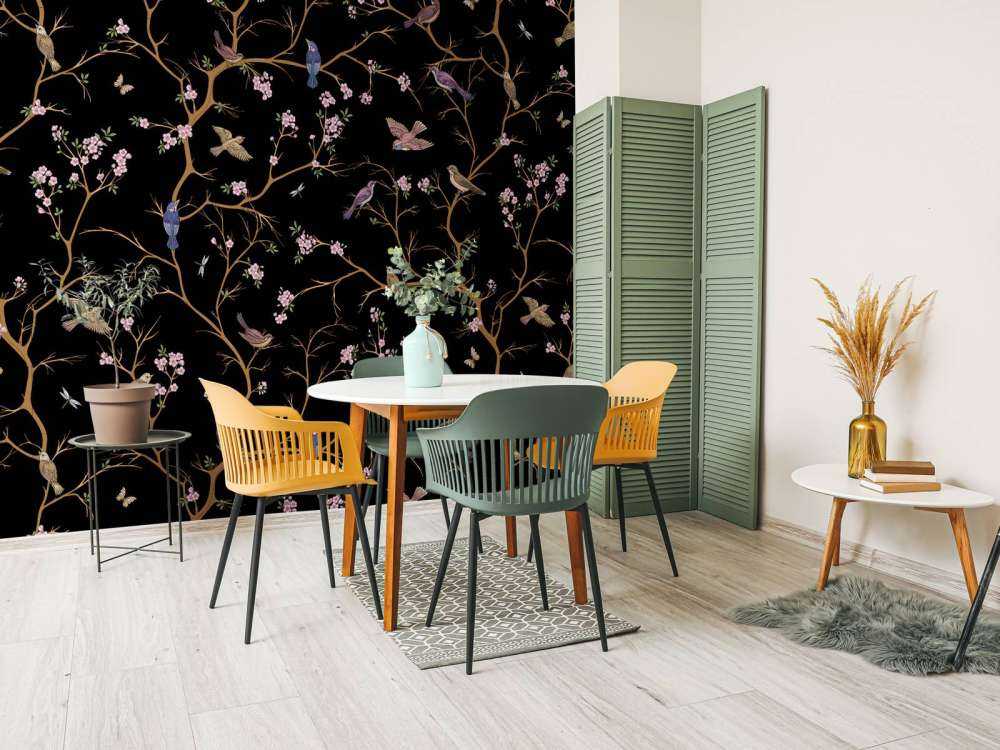 Bloesemtakken met vogels