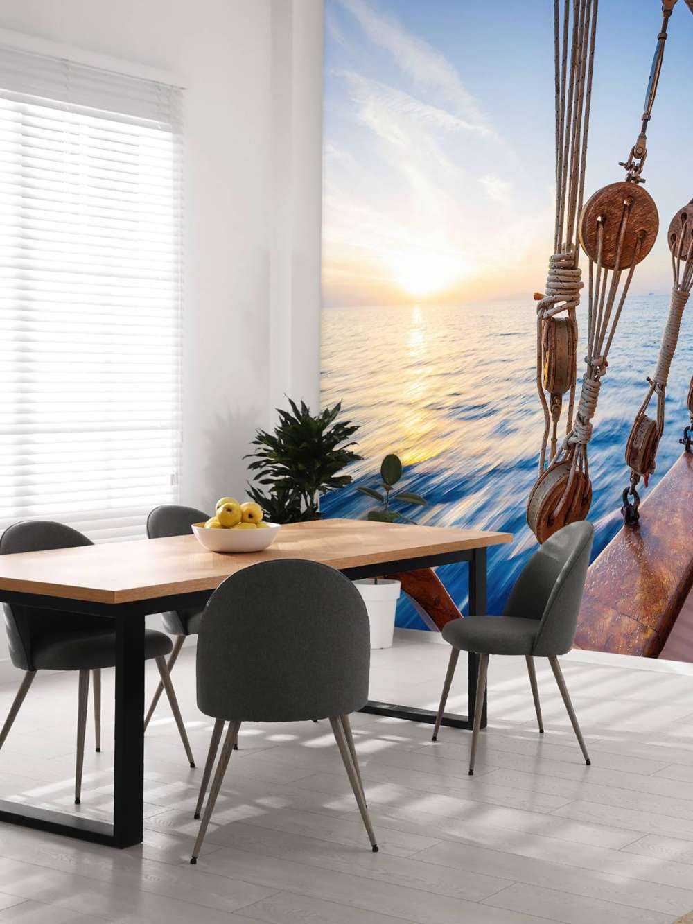 Zonsondergang zeilboot