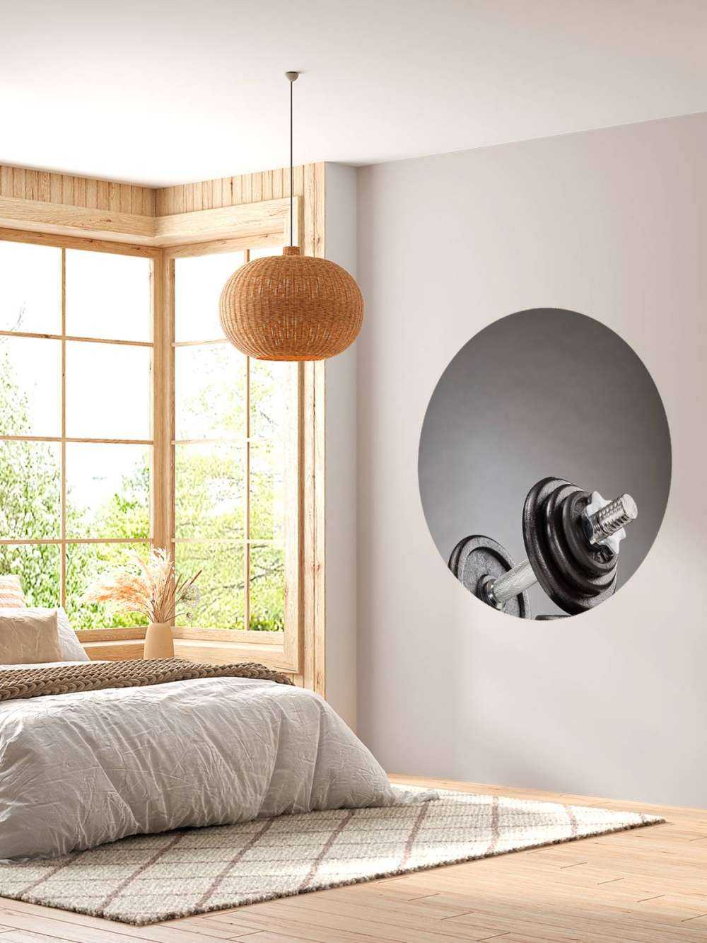 Dumbell met zwarte schijven