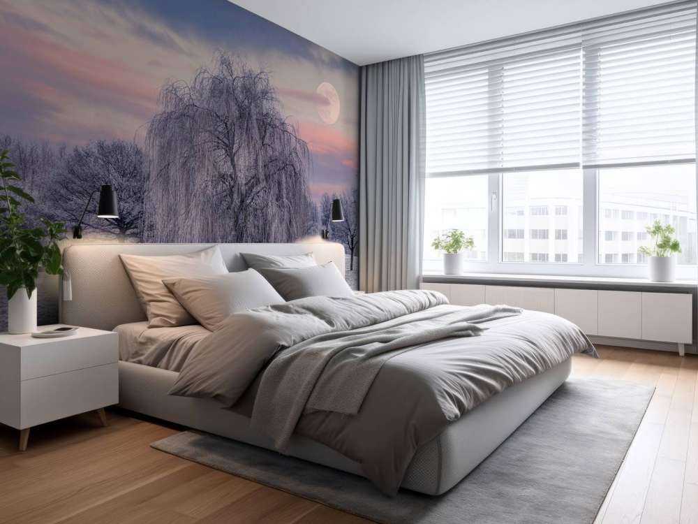 Boom bedekt met vorst