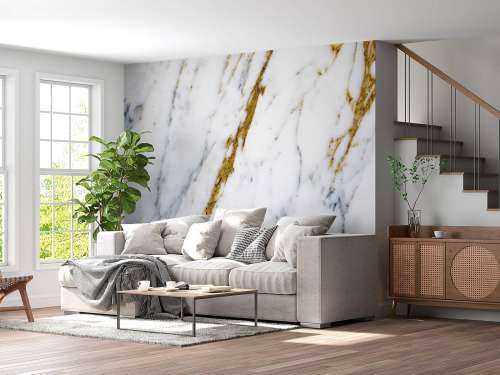 Wit marmer met gouden aders