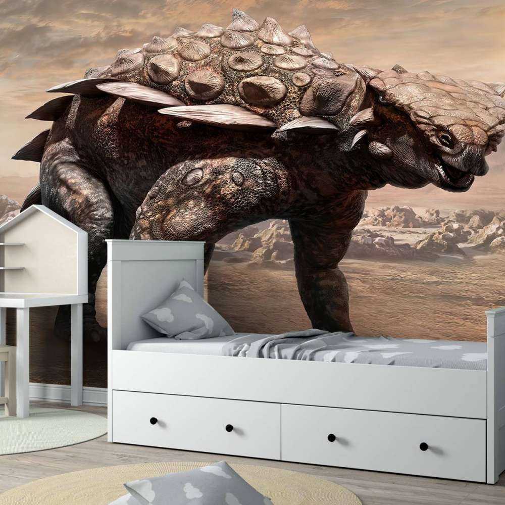 Dinosaurus in een verlaten gebied