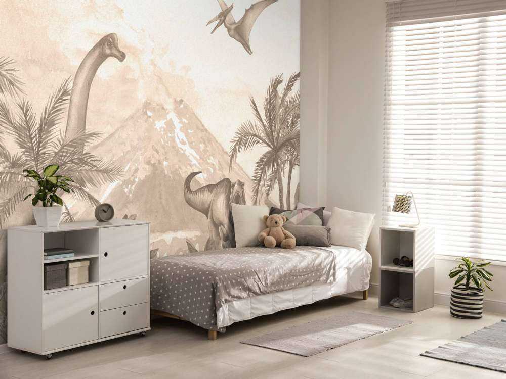 Verschillende dino's in taupe