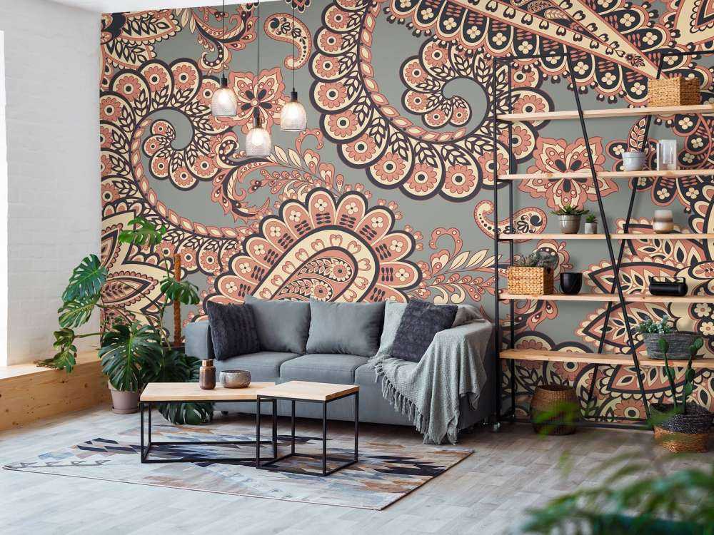 Oude indiaanse bloemen patronen