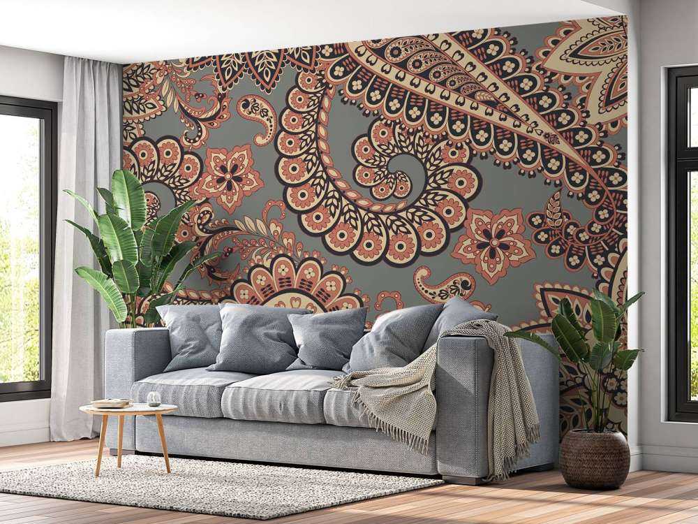 Oude indiaanse bloemen patronen