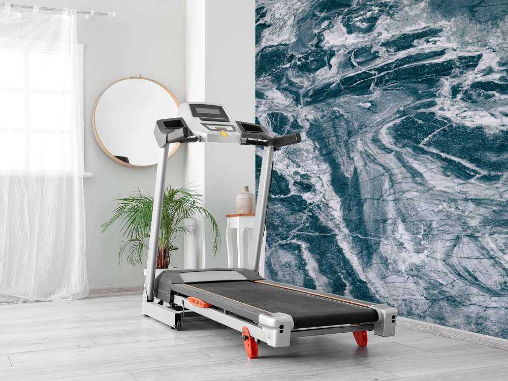 Blauw abstract marmer