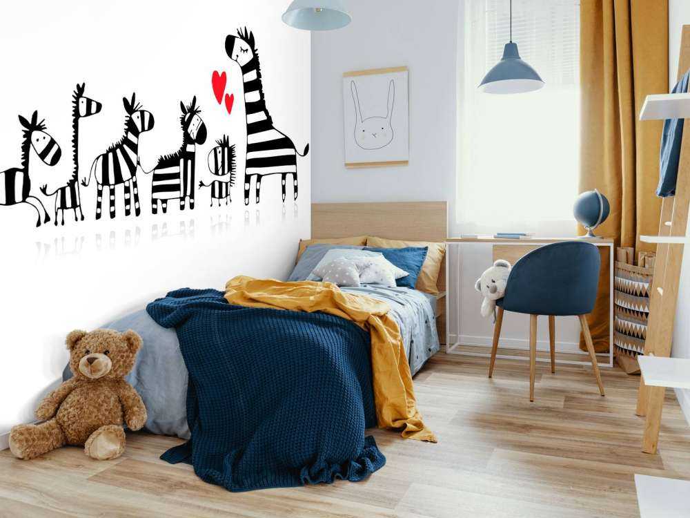 Zebra moeder met haar kinderen