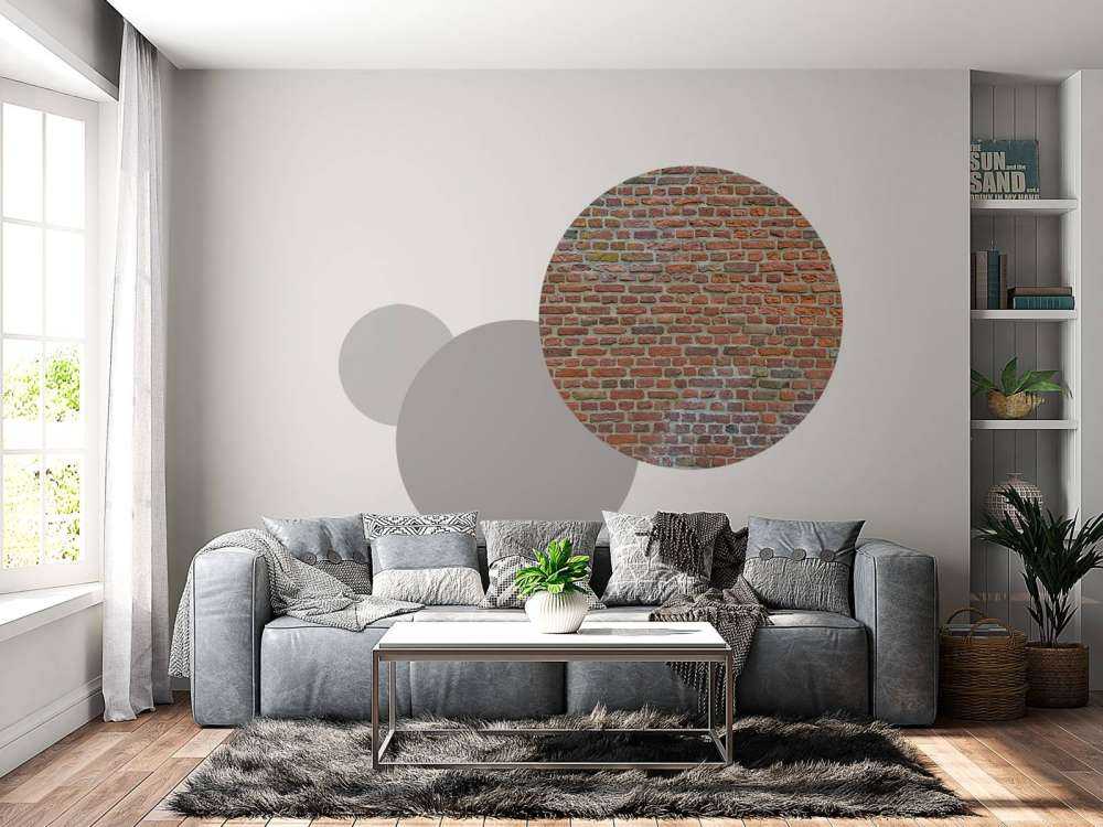 Muur met grote en kleine bakstenen