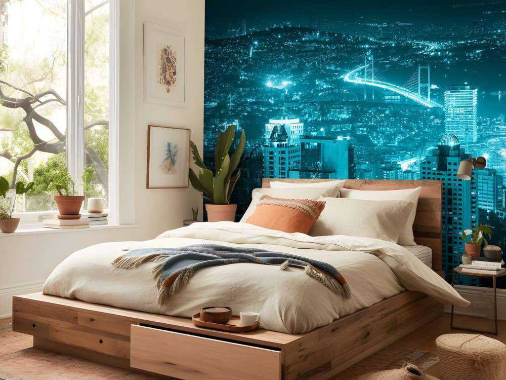 Istanbul met een blauw effect