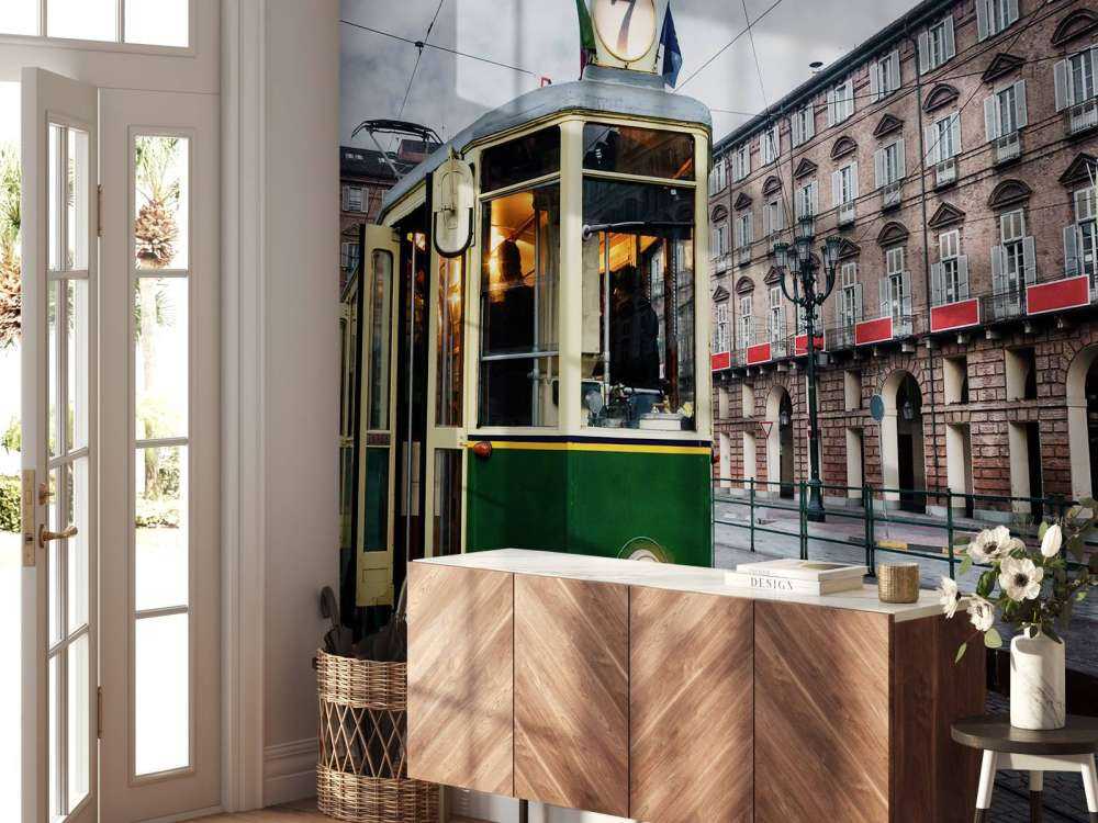 Groene tram in Turijn