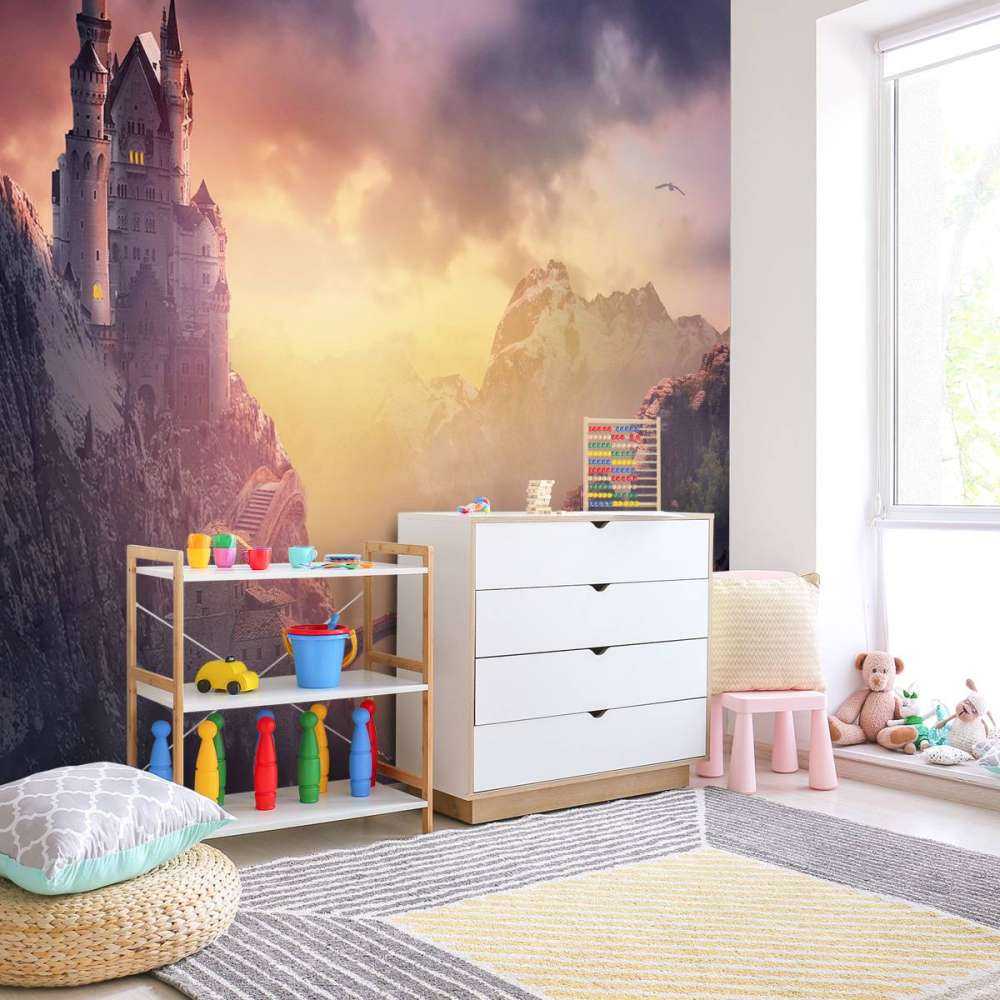 Kasteel tijdes de zonsondergang