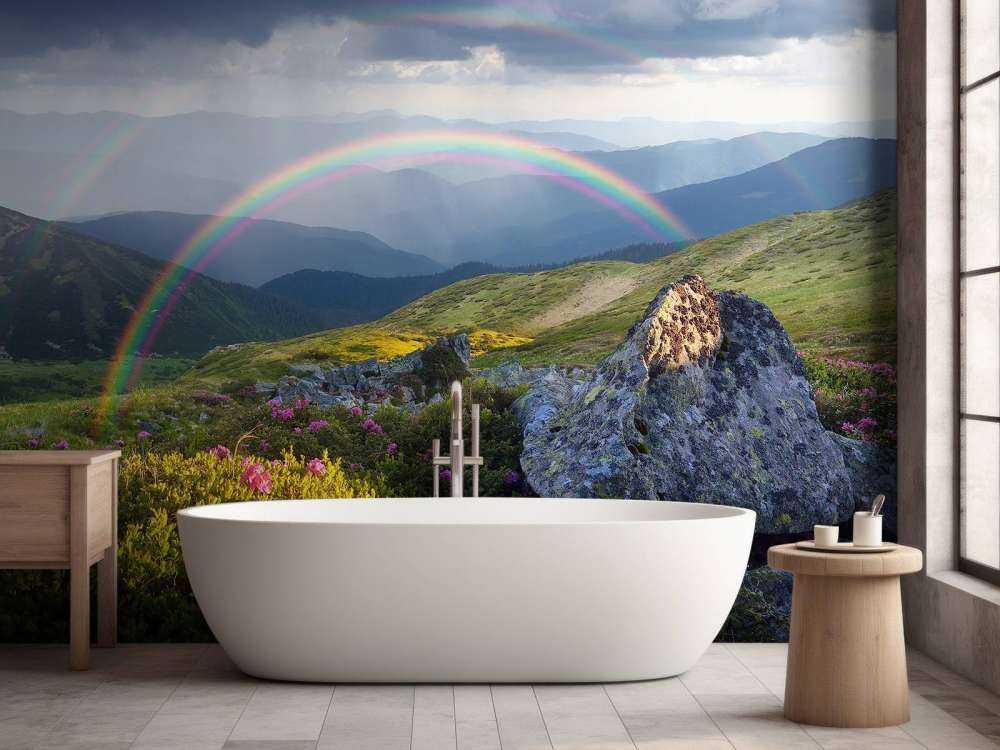 Landschap met bloemen