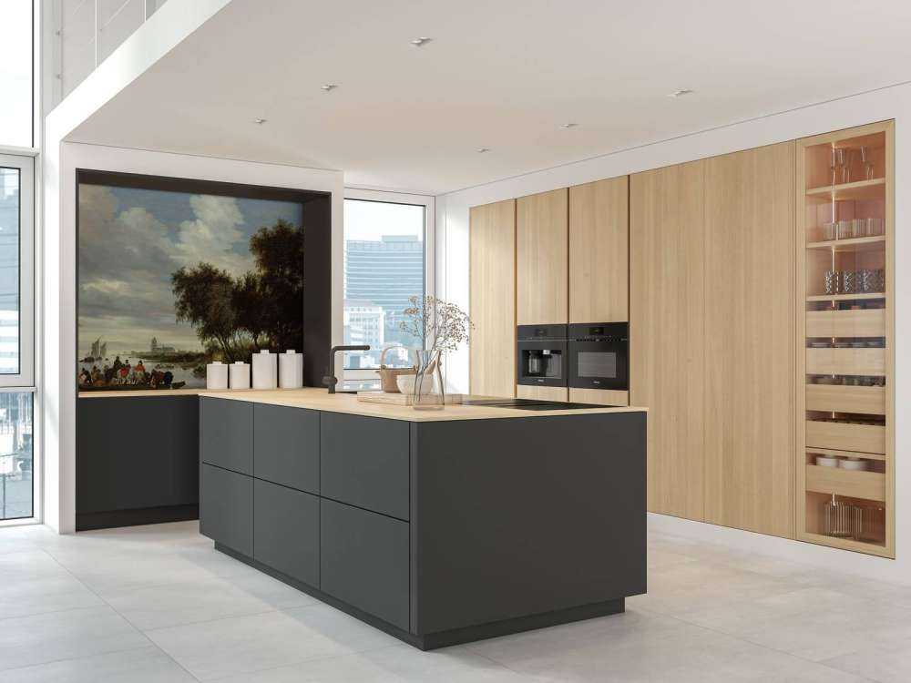 Rivierlandschap met een veerboot