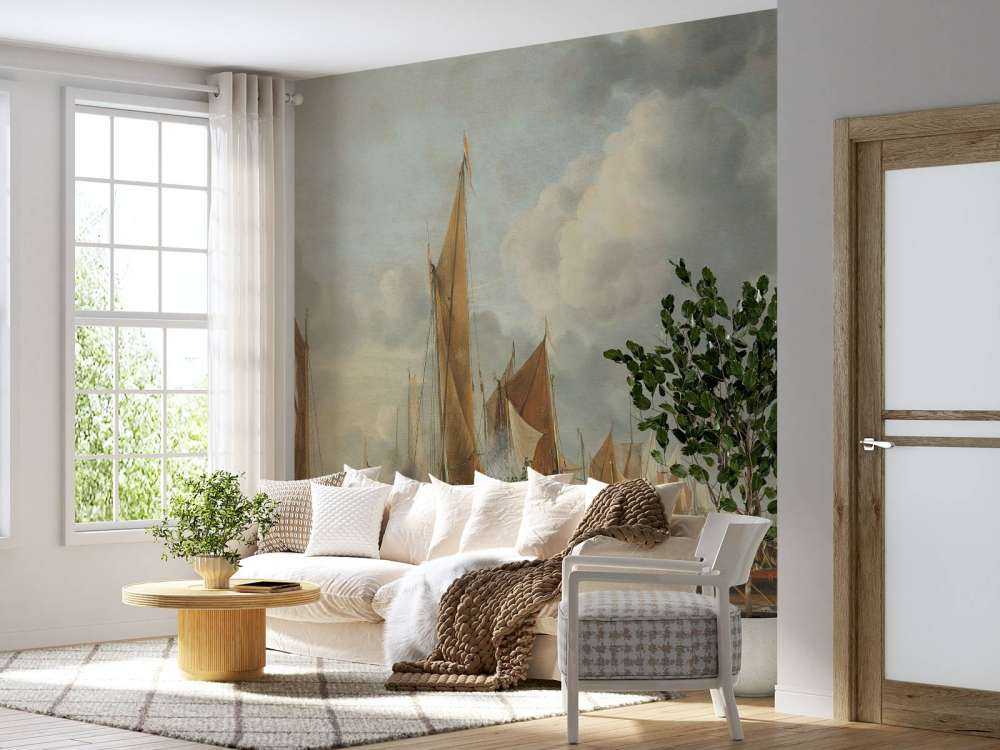 De begroeting van de regeringssloep door de binnenvloot