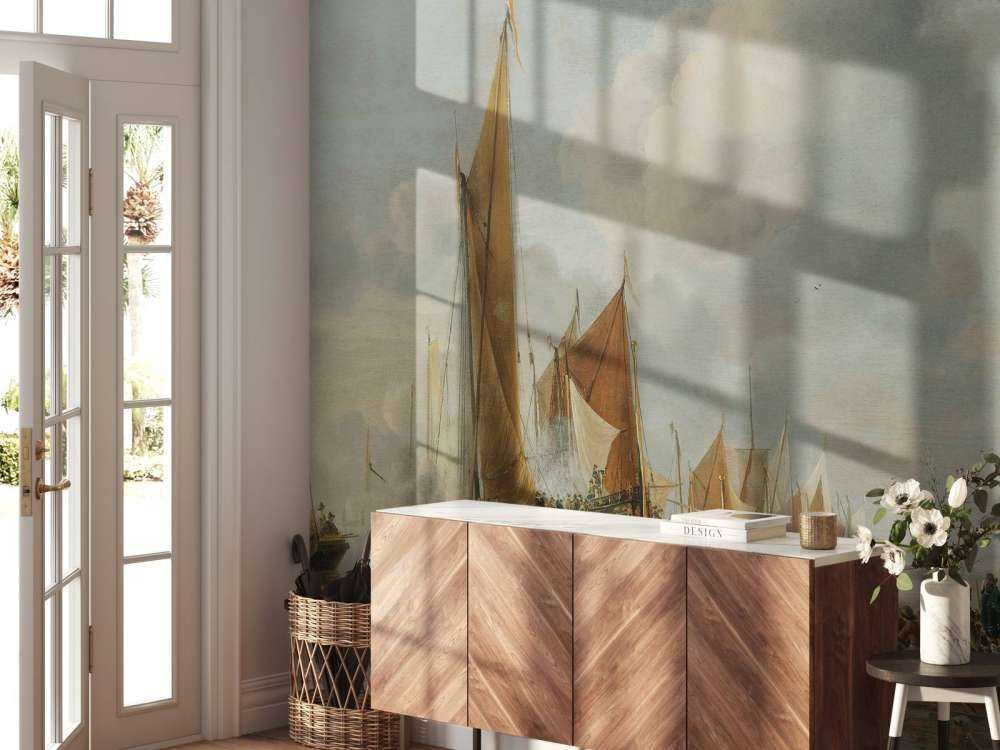 De begroeting van de regeringssloep door de binnenvloot