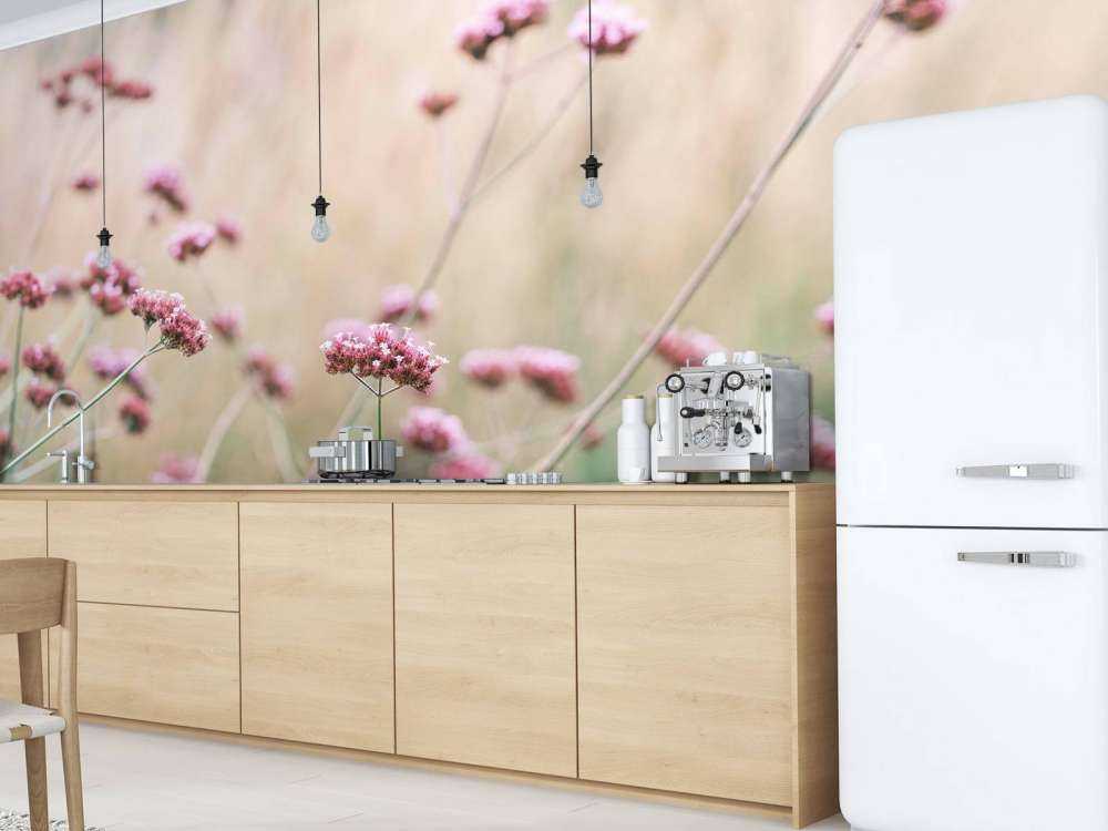 Soft pink meadow flowers