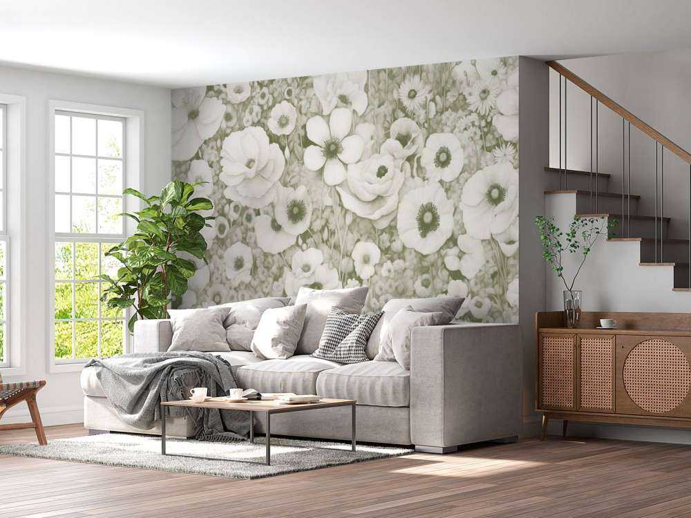 Poppy Tale Monochrome Green