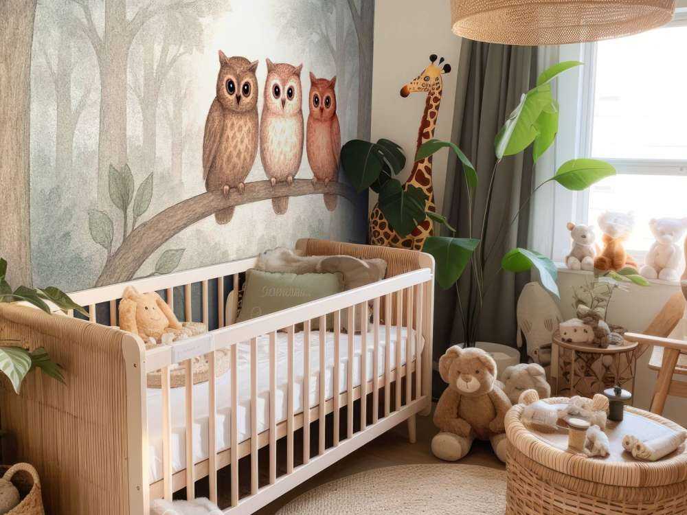 Drie uiltjes in het bos