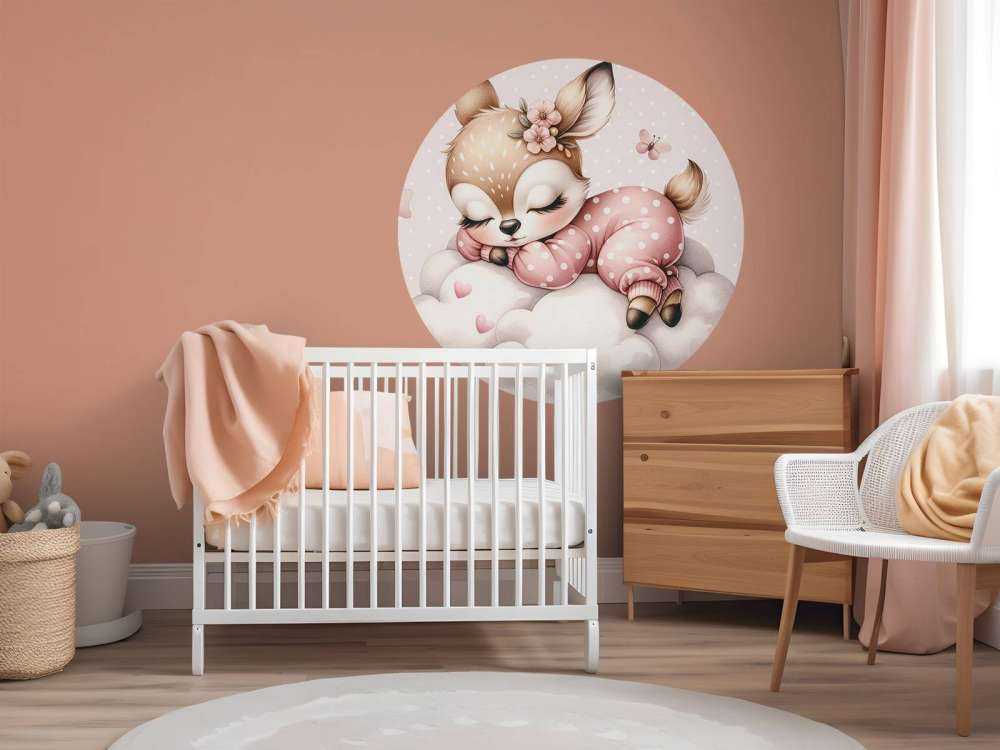 Slapend hertje op een wolk