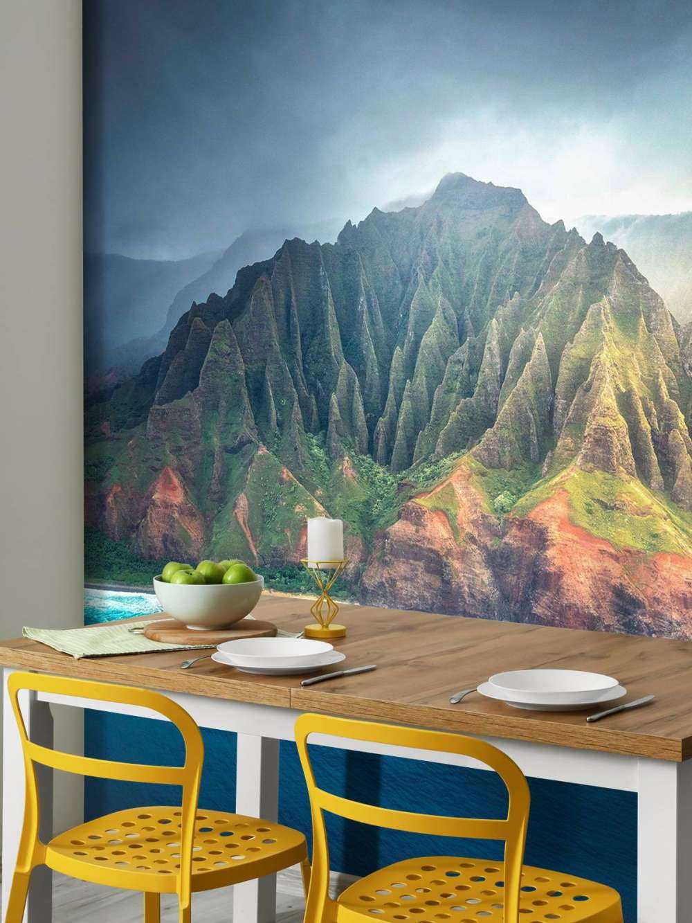 Zonlicht op tropische kliffen