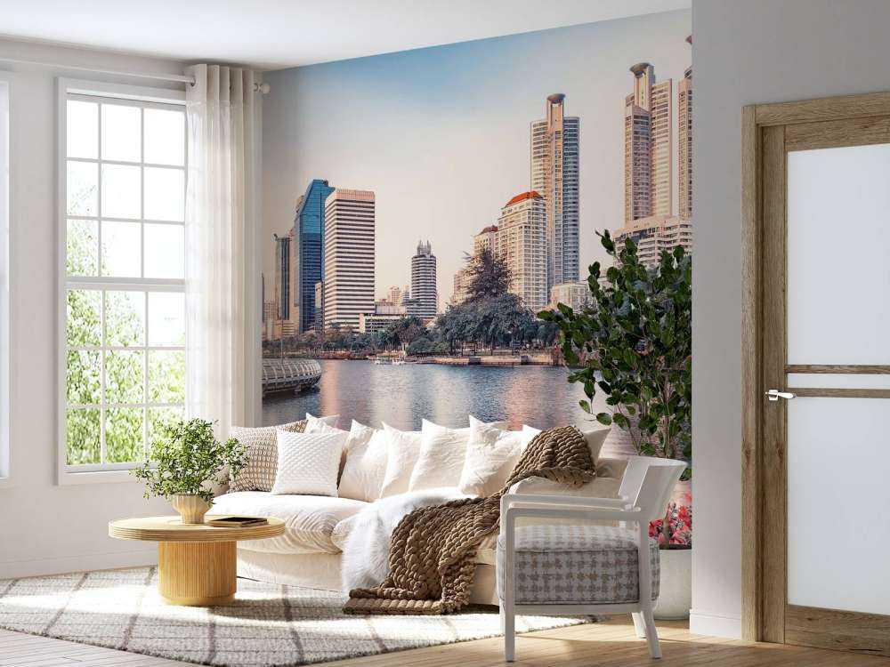 Bloemen aan de stadswaterkant