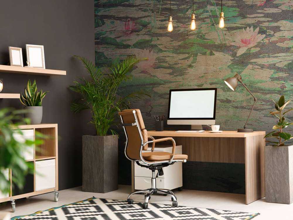 Waterlelies in vergrijsd vijverlicht