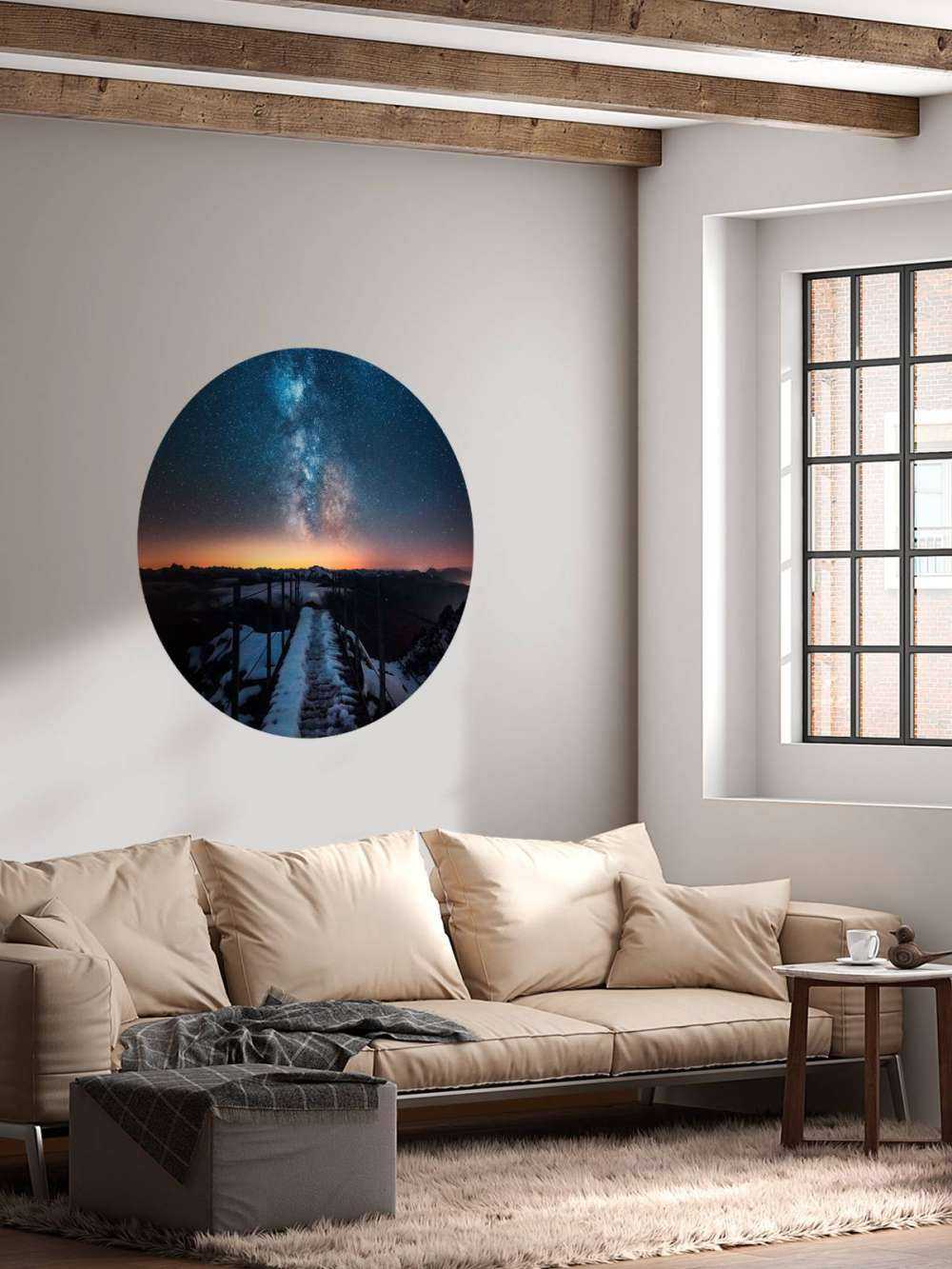 Sterrenpad Over Besneeuwde Berg