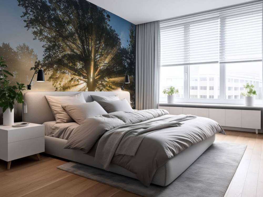 Zonnestralen door de Oude Eik