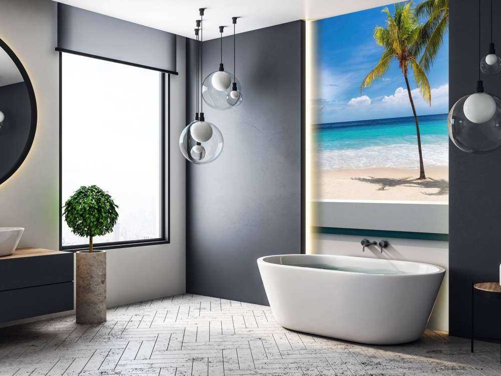 Uitzicht op tropisch strand