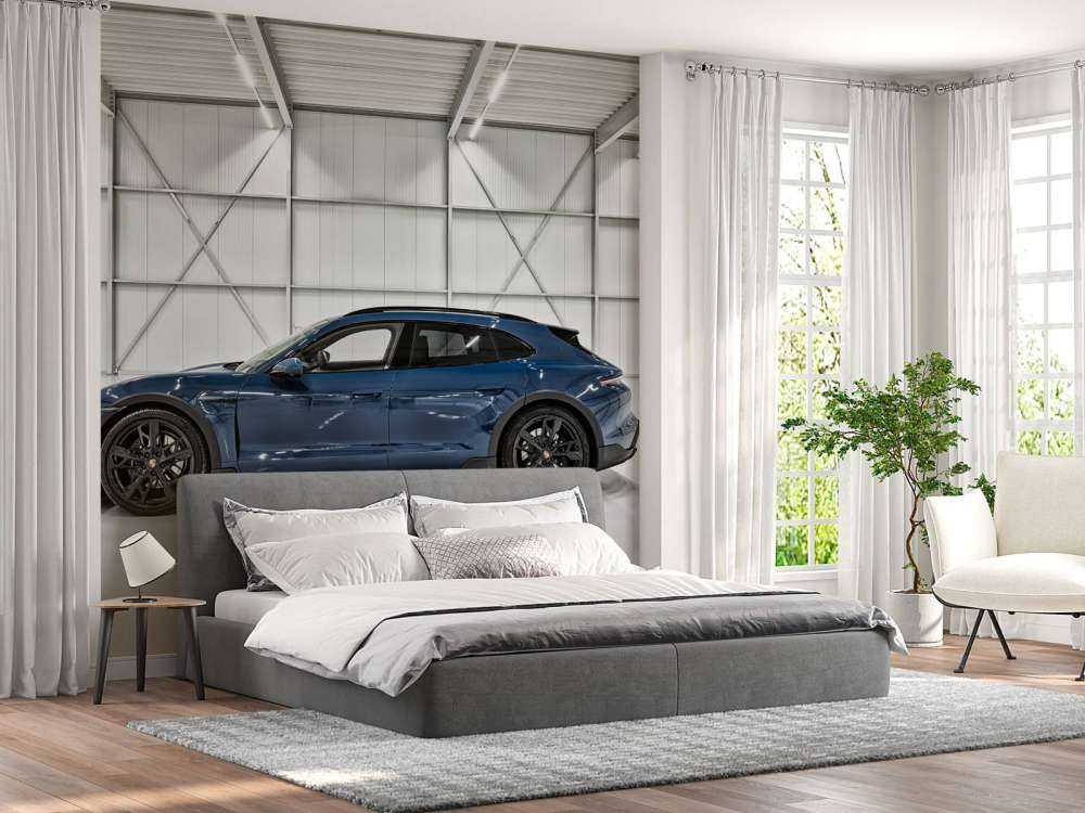 Porsche in industriehal