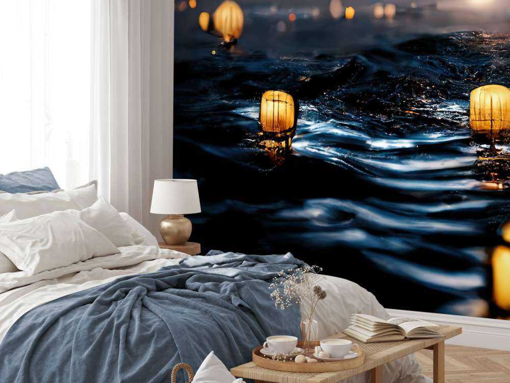 Lanterns over het water