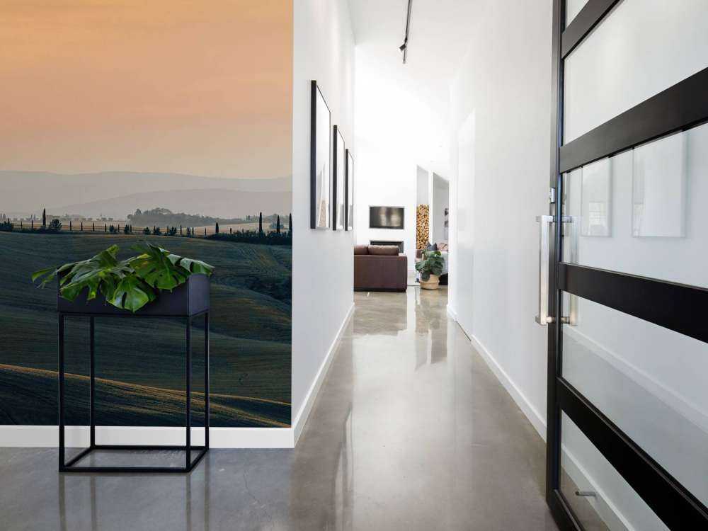 Oranje gloed over Italiaans landschap