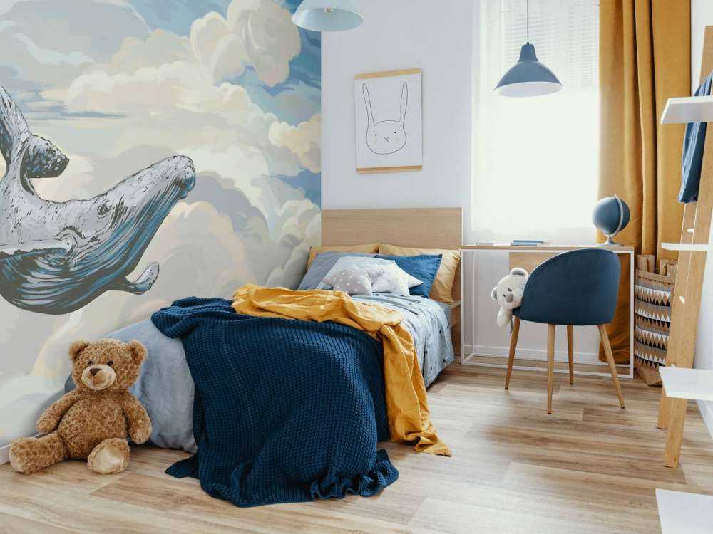 Walvis door de wolken