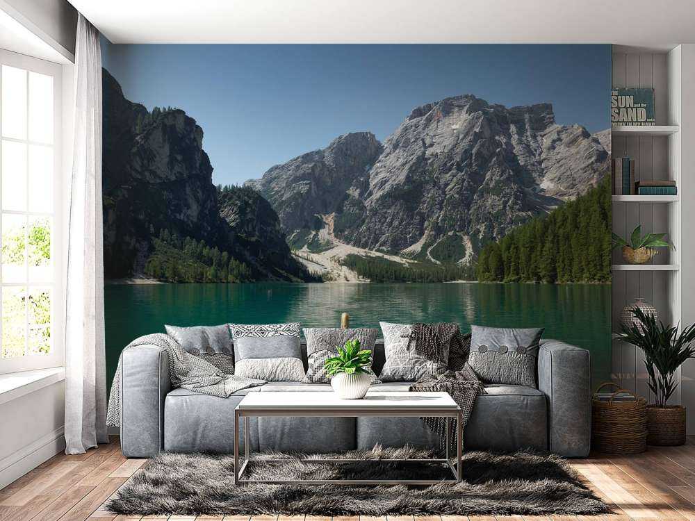 Lago di Braies vanuit een boot