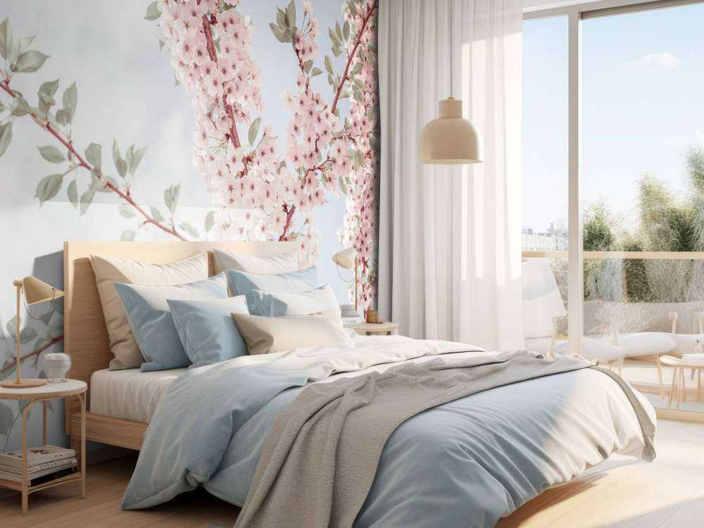 Bloesembloemen vanaf onder