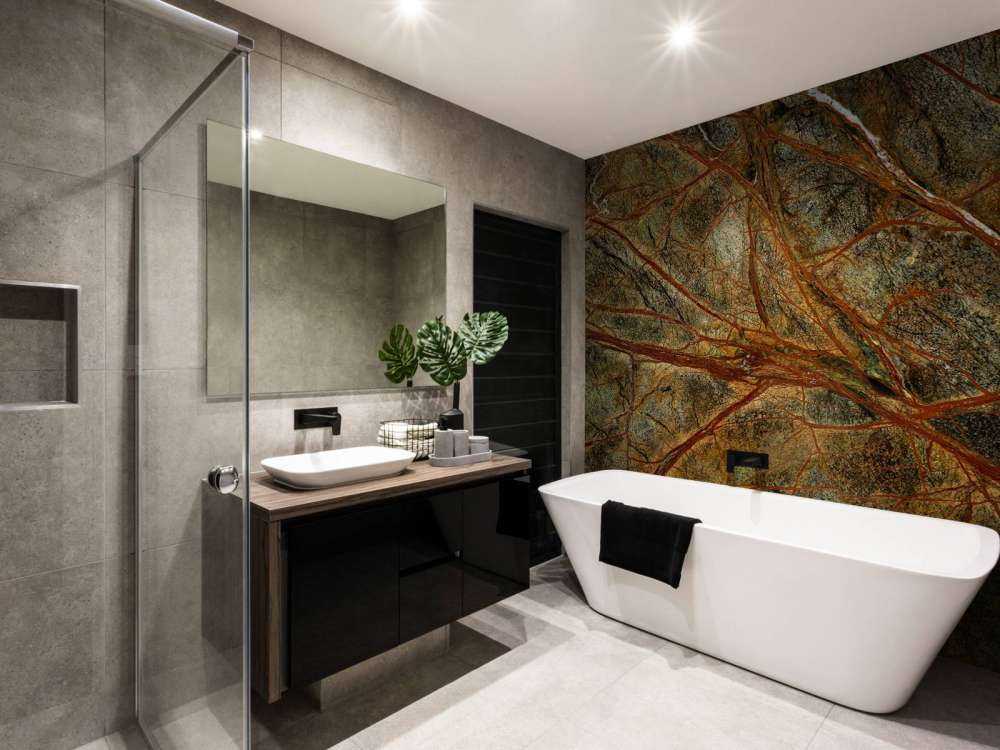 Groen marmer met gekleurde aders