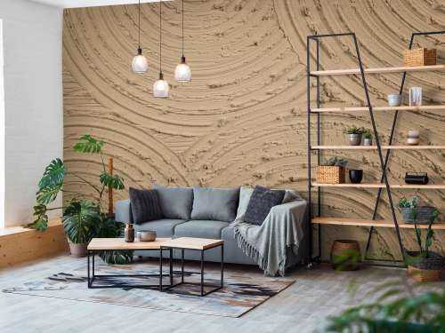 Zen cirkels grove structuur in goud bruin