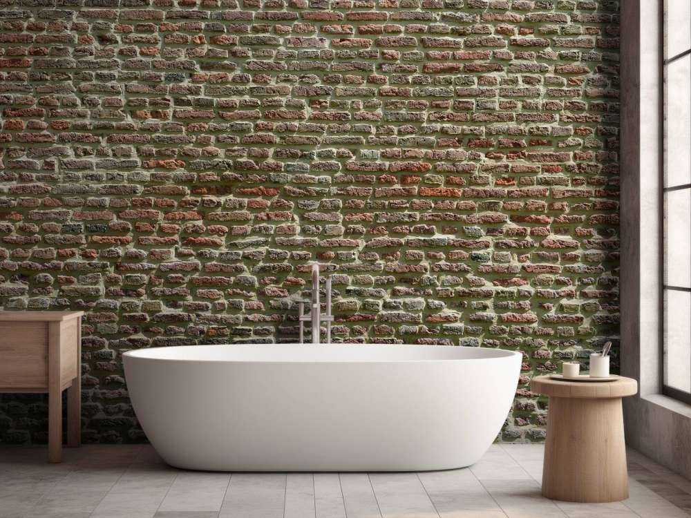 Muur van oude bakstenen