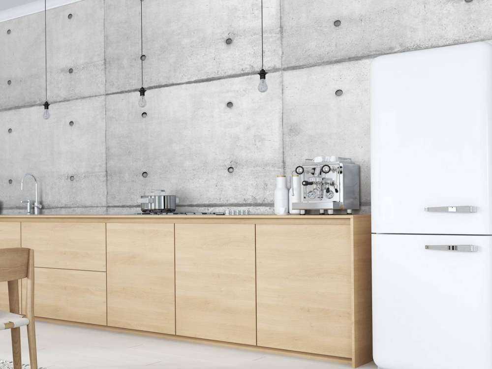 Grijze betonnen platen