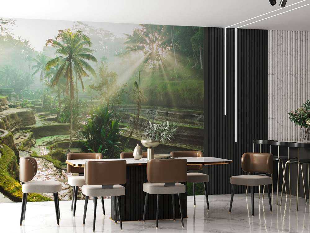 Rijstvelden in de jungle