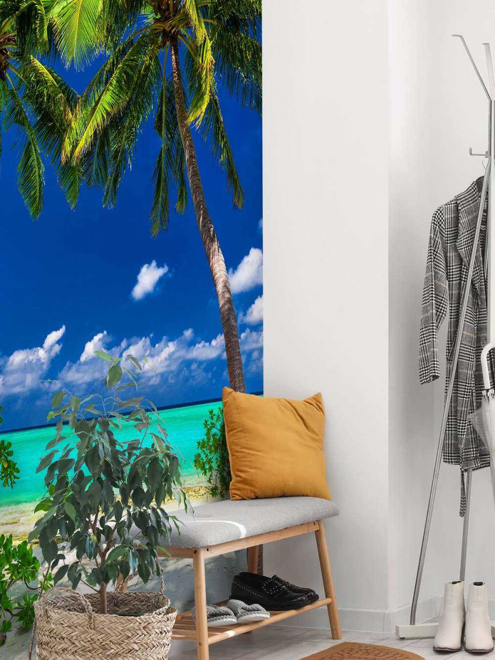 Palmbomen op een eiland