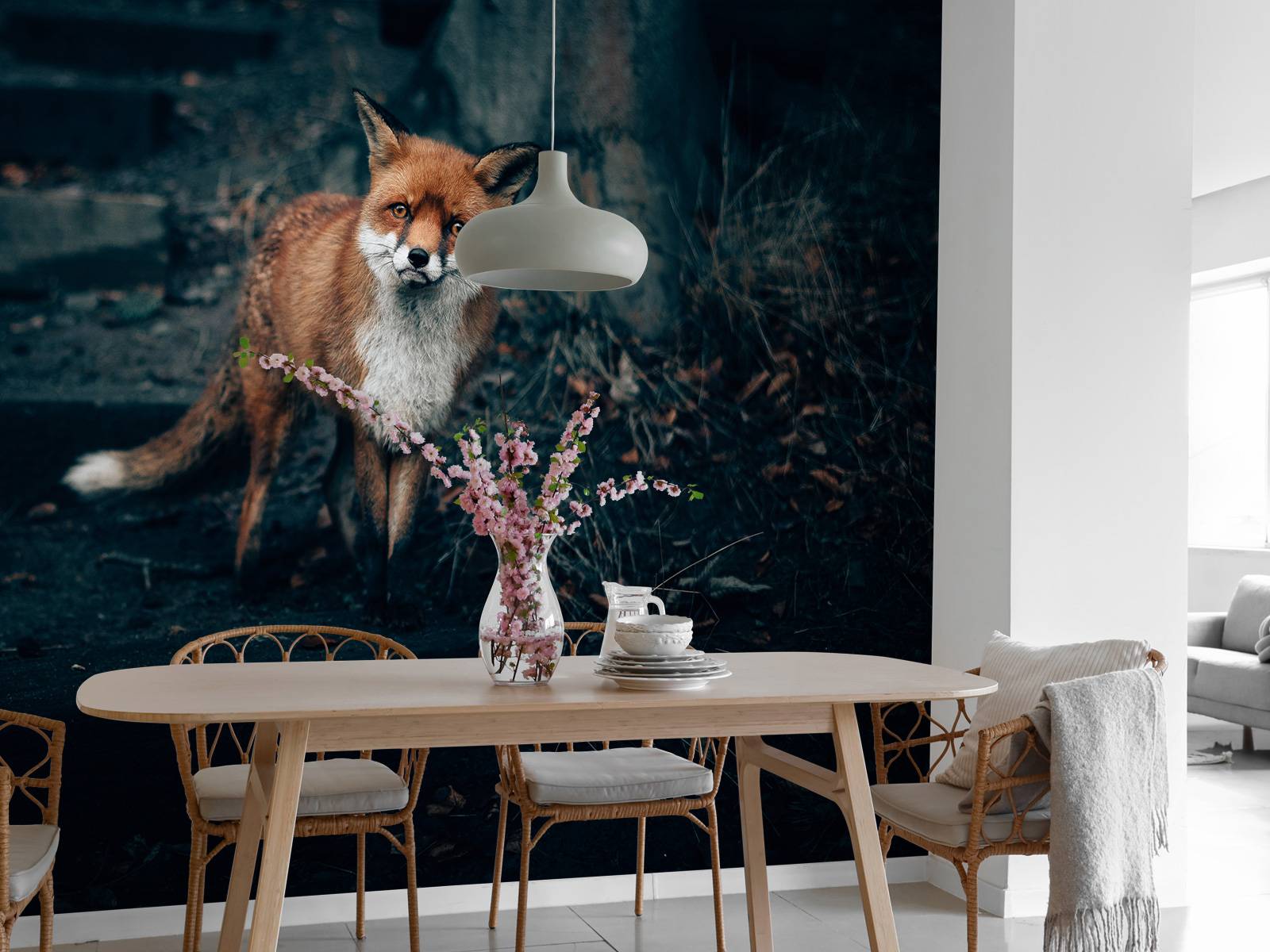 Nieuwsgierige vos - Fotobehang, image size:1600x1200