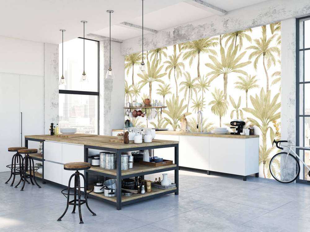 Tropische waterverf bomen