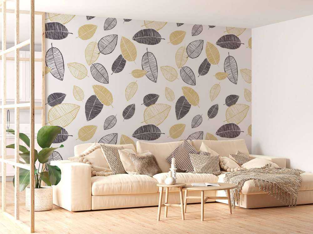 Goud zwarte bladeren