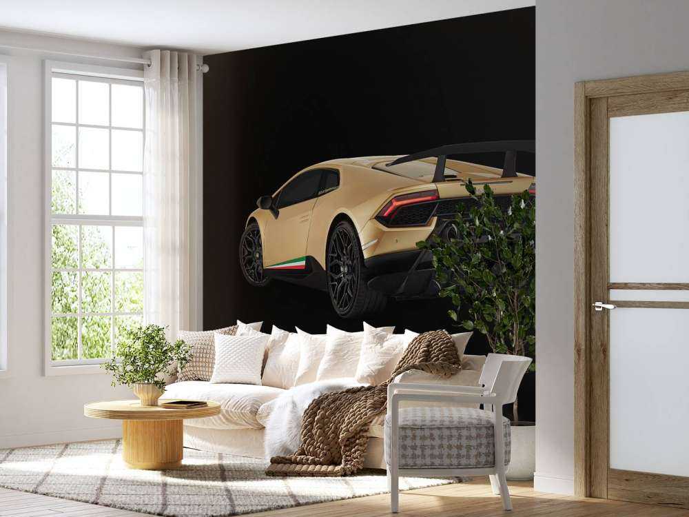 Lamborghini Huracán - Linker achterkant, zwart