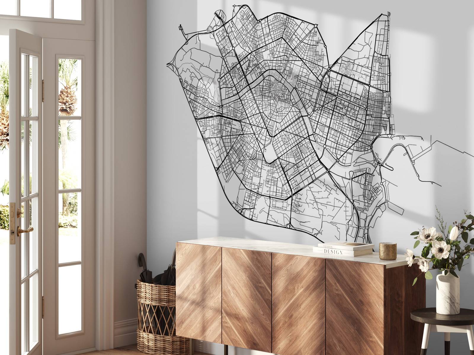 Plattegrond van Valencia, wit 