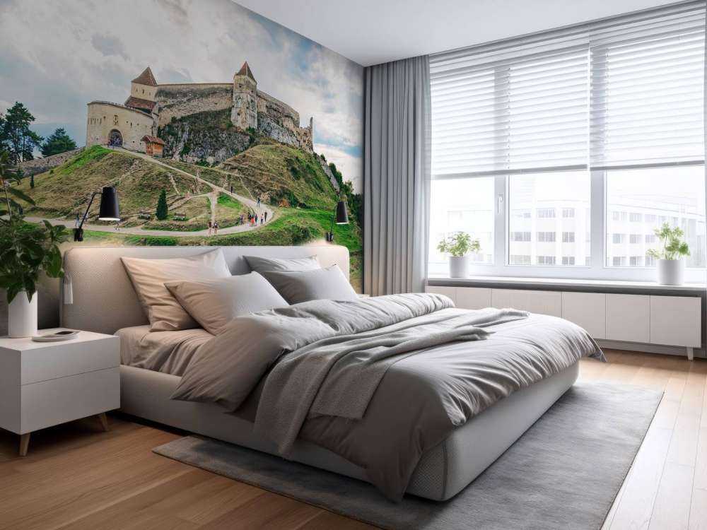 Cetatea Râșnov op een bewolkte dag