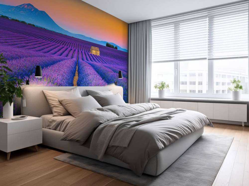 Prachtig bloemenveld van lavendel