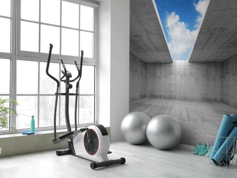 Betonnen ruimte met open dak