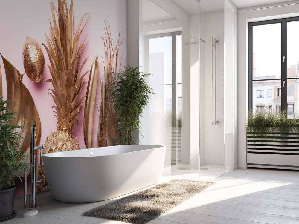 Goud fruit en bladeren